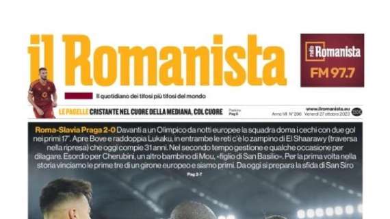 L'apertura de il Romanista: "La Roma da oggi si prepara per l'Inter: Smalling ancora in dubbio"