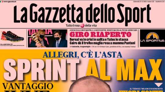 L'apertura de La Gazzetta dello Sport: "Allegri, offertona Inter"