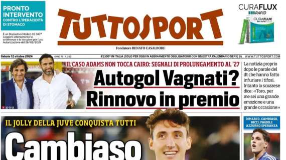 "Da Esposito a David, nuovo attacco per l'Inter": Tuttosport in prima pagina