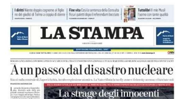 La Stampa: "L'Inter (per ora) torna in testa: Lautaro e Dzeko fine digiuno"