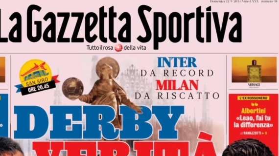 Le prime pagine dei principali quotidiani sportivi di oggi, domenica 22 settembre