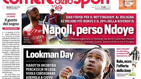 "Ade Molla": la prima pagina del Corriere dello Sport sul Lookman-day