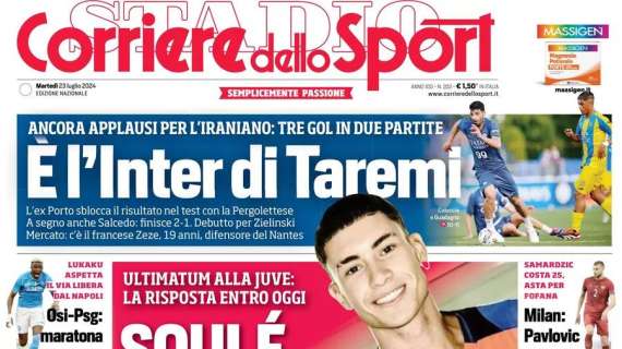 "E' l'Inter di Taremi": la prima pagina dell'edizione odierna del Corriere dello Sport