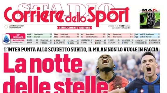 L'Inter si prepara alla festa, Pioli vuole rimandarla. Le prime pagine del 22 aprile