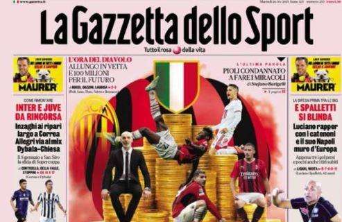 L'apertura de La Gazzetta dello Sport: "Inter da rincorsa. Inzaghi ai ripari, largo a Correa"