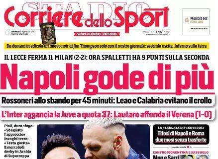 L'apertura del Corriere dello Sport: "Lautaro affonda il Verona"