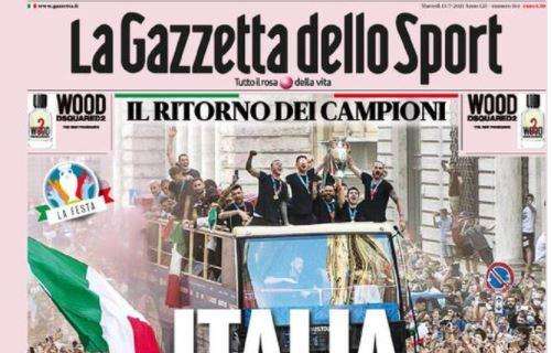 La Gazzetta dello Sport in apertura: "Italia piaci un mondo"