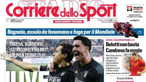 L'apertura del Corriere dello Sport: "Inter, Pavard più Sanchez. Doppio rinforzo per Inzaghi"