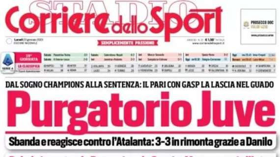 L'apertura del CorSport: "Purgatorio Juve". Dal sogno Champions alla sentenza