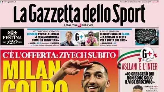 L'apertura della Gazzetta dello Sport: "Asllani e l'Inter, non solo il vice Brozovic"