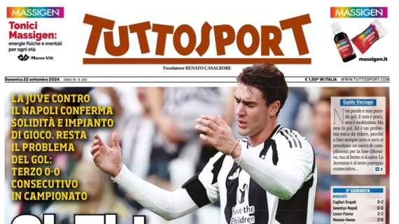 L'apertura di Tuttosport che si interroga sulla Juve: "Ok Thiago, ma chi segna?"