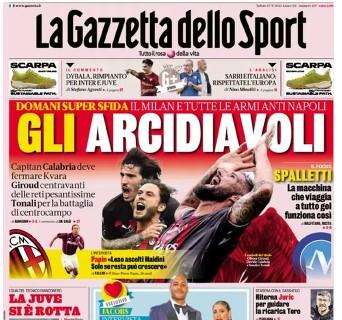 l'apertura de La Gazzetta dello Sport - "Dzeko quota 100"