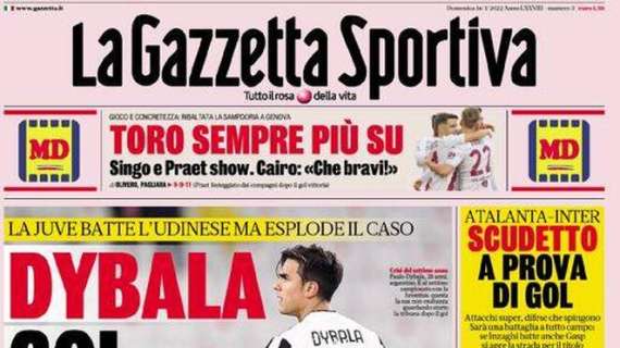 La Gazzetta in apertura: "Dybala gol senza Joya". Marotta è in agguato