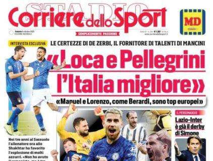 La prima pagina del Corriere dello Sport: "Lazio-Inter, il derby di Simone"