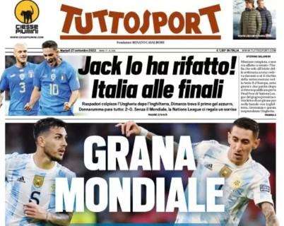 La prima pagina di Tuttosport: "Brozovic torna per la Juve"