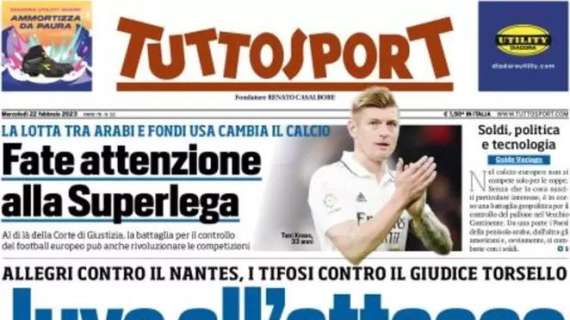 Tuttosport titola: "Juve, i tifosi contro il giudice Torsello. Stasera tocca all'Inter"