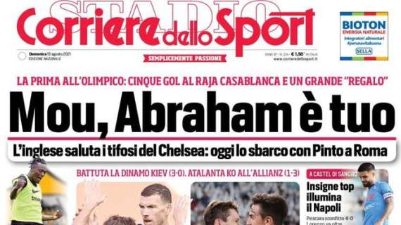 L'apertura del Corriere dello Sport: "Dzeko show. Si prende subito l'Inter"