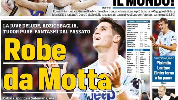 "L'Inter decolla: Lautaro e Pio lanciano Chivu. L'Inter torna a far paura": le prime pagine del 28 settembre