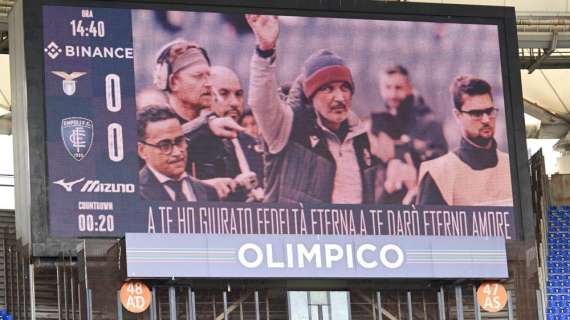 Lo Stadio Olimpico celebra Mihajlovic, la moglie "È un onore"