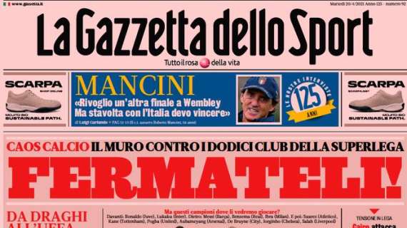 Rassegna stampa - Le prime pagine di martedì 20 aprile