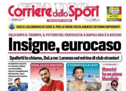 L'apertura del Corriere dello Sport: "Mancini ha un piano mondiale"