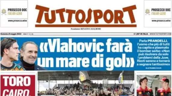 Il Tuttosport in prima pagina: "Alta tensione a Verona, Milan pronto al controsorpasso"