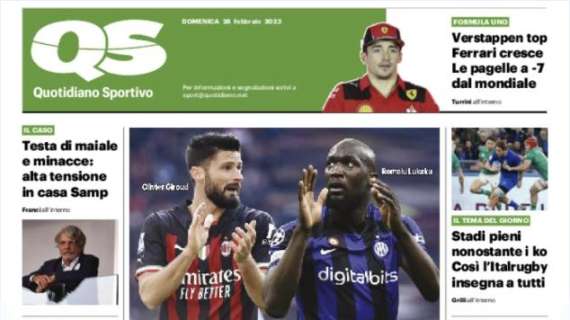 Sfida a distanza tra Inter e Milan. L'apertura del QS: "Le primarie per l'Europa"