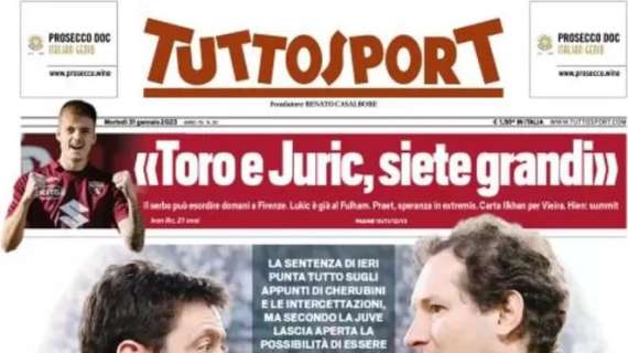 La prima pagina di Tuttosport: "E le chiamano motivazioni"