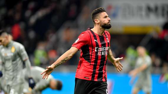 Milan clamorosamente in vantaggio nel derby: doppietta di Giroud 