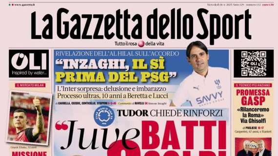 Giallo Inzaghi, sì all'Al-Hilal prima del PSG? Le prime pagine di mercoledì 18 giugno