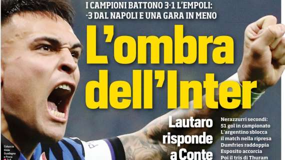 "L'ombra dell'Inter", le prime pagine dei quotidiani sportivi del 20 gennaio