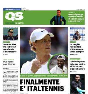 Il QS in prima pagina: "Lukaku le prova tutte per tornare all'Inter, ora si può chiudere"