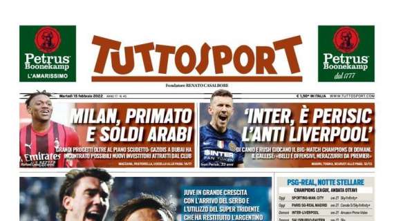 Rush e Di Canio giocano Inter-Liverpool, Tuttosport: "È Perisic l'anti-Reds"