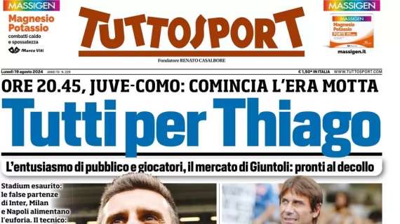 "Napoli horror show. Le sberle di Conte": la prima pagina di Tuttosport