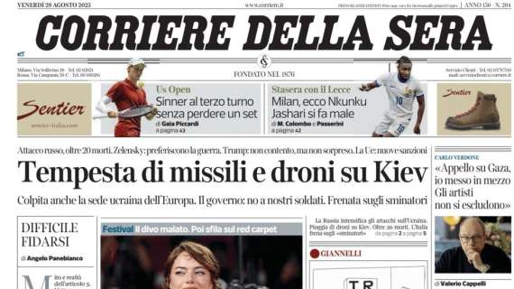 "Champions senza sconti ma per l’Inter è più dura": l'apertura del Corriere della Sera