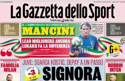 La Gazzetta dello Sport in prima pagina: "Dubbio Inter: Brozovic ci prova, pronto Asllani"