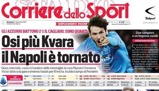 "Inter-Lazio la dirige...Sarri", Allegri tifa i biancocelesti: la prima pagina del Corriere dello Sport