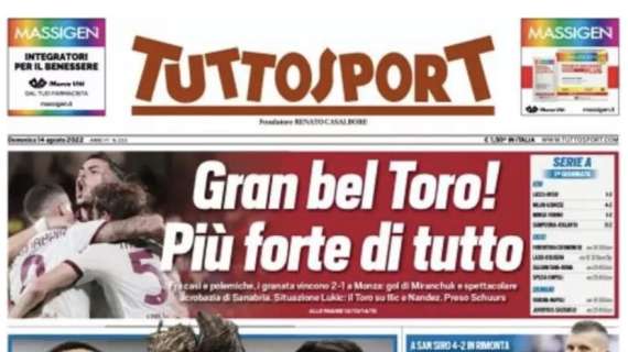 Tuttosport: "Milan ok ma è furia Udinese. Urlo Inter all'ultimo secondo"