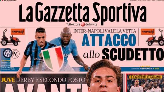 Attacco allo scudetto, Inter-Napoli vale la vetta. Le prime pagine del 10 novembre