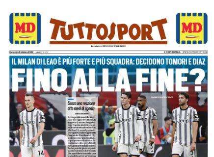 Tuttosport in taglio basso: "Dzeko, vitamina Inter". E la Juve crolla a San Siro