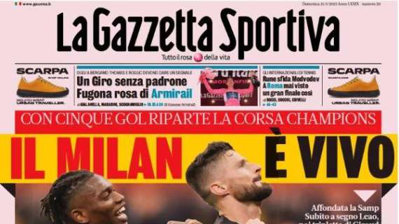 La prima pagina della Gazzetta dello Sport: "Lukaku a casa Osimhen si gioca la riconferma"