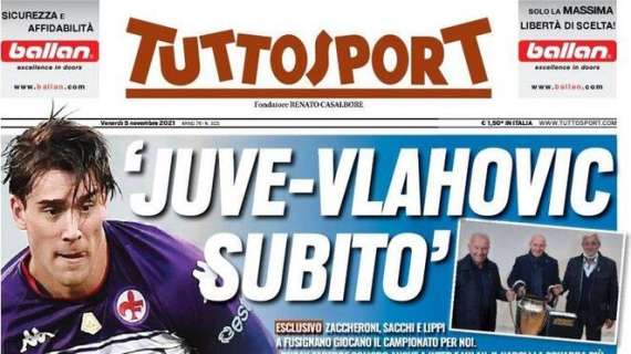 La prima pagina di Tuttosport su Milan-Inter: "Golden derby"