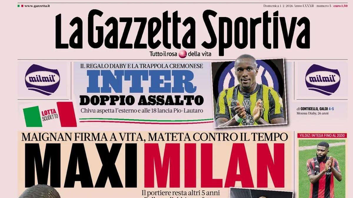 "Inter, doppio assalto. Frattesi-Jones a oltranza": le prime pagine dei quotidiani sportivi