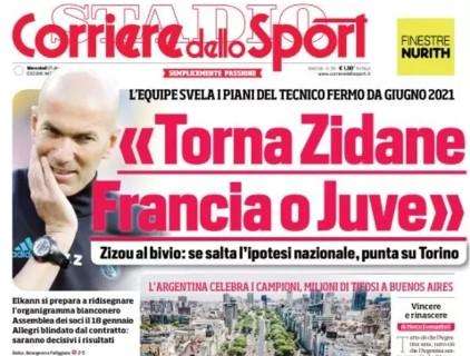 La prima pagina del Corriere dello Sport: "Marotta segue il baby Alcaraz"