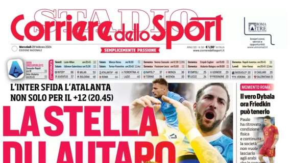 La stella di Lautaro: il Toro punta Ciro e Higuain. La prima pagina del CorSport