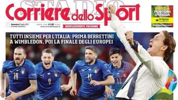 Il Corriere dello Sport in apertura: "Un amore così grande"