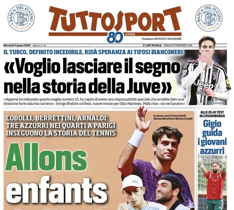 "Dumfries è sì al Real. Accelerata su Palestra": l'apertura di Tuttosport