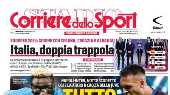 L'apertura del Corriere dello Sport: "Tutto il bello che c'è. Osi e Lautaro a caccia della Juve"