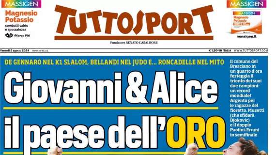 "Juve, scatta Nico Gonzalez": la prima pagina di Tuttosport