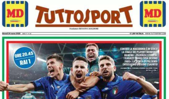 La prima pagina di Tuttosport: "Brozovic, rinnovo col... coccodrillo"